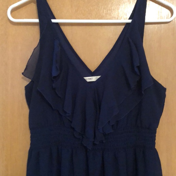 Navy and floral maxi dress - Picture 3 of 5